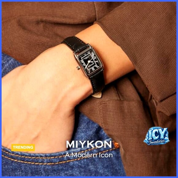 Genuine Leather Band Square Tank Dress Watch with Japanese Quartz Movement main image 6